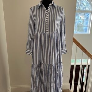 Vineyard Vines Striped Tiered Shirt Dress (Midi)